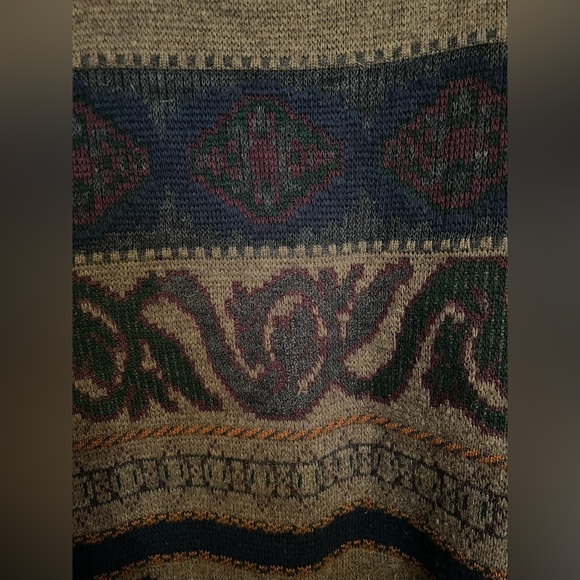 The Italian Sweater Co Wool Acrylic Blend Grandpa Cosby Style Made in Italy Sz L - Picture 2 of 4